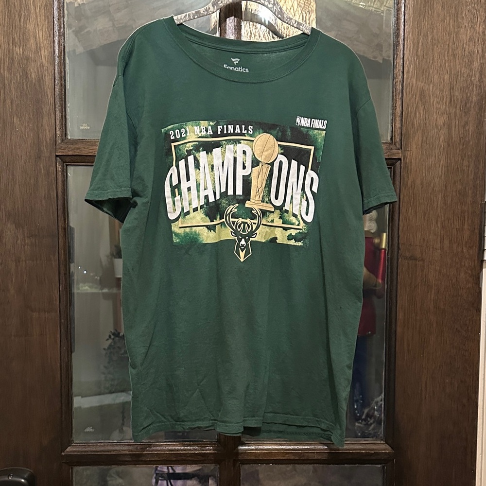 Fanatics Green NBA Finals Champions Tee